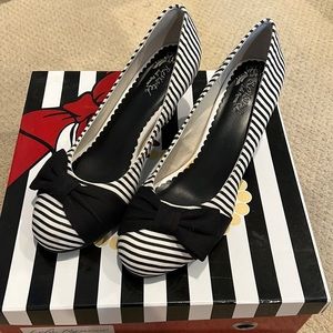 Lola Ramona Striped heels Retro